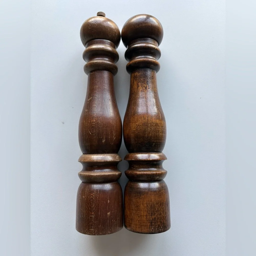 Vintage Napcoware Wooden Salt Shaker & Pepper Grinder